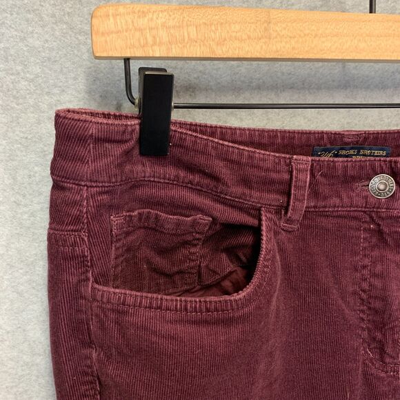 Brooks Brothers Natalie Fit Corduroy Pants Wine Red Sz 8 Preppy Fall - Picture 5 of 11